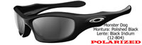 Oakley Monster Dog Polarized Polished Black/Black Iridium (12-804)